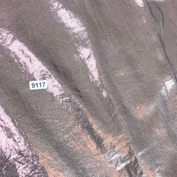 Current Air Top Womens Medium Rustcopper Metallic Twist Hem Pull On Blouse - Picture 9 of 11